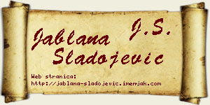 Jablana Sladojević vizit kartica
